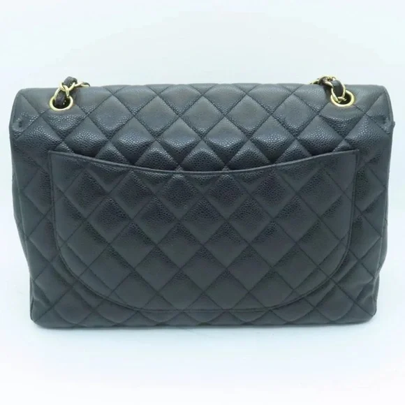 💎✨ BEAUTIFUL ✨💎 XL CHANEL CAVIAR SINGLE FLAP GOLD HARDWARE JUMBO - Picture 3 of 16